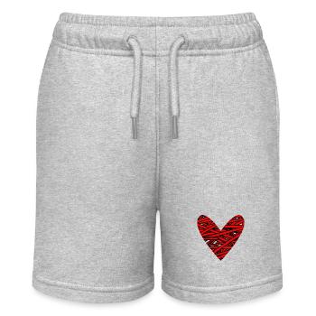 HERZ. HERZ. HEILIGER VALENTIN. LIEBE. LIEBE. WEIHNACHTEN - Stanley/Stella Teenager Bio-Joggingshorts MINI BOLTER - Grau meliert - Vorne