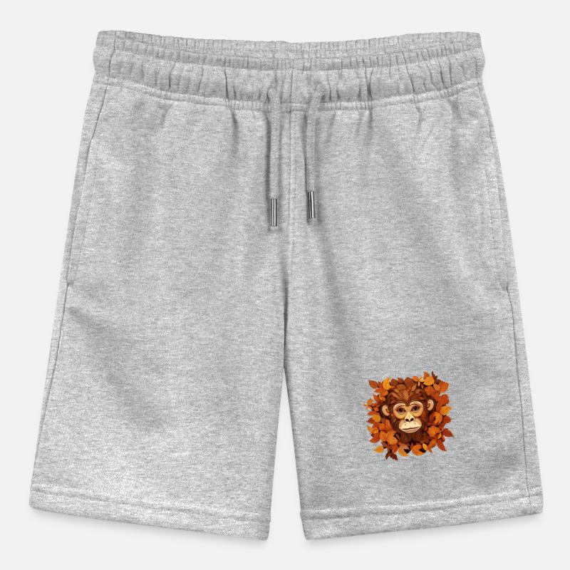 Herbstlicher Affe oder Schimpanse aus Blättern Stanley/Stella Teenager Bio-Joggingshorts MINI BOLTER