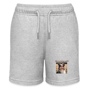 Collie, Who let the dog out - Stanley/Stella Teenager Bio-Joggingshorts MINI BOLTER - Grau meliert - Vorne