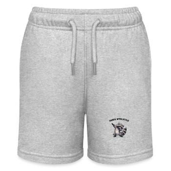 Raccoon Dabbing - Stanley/Stella MINI BOLTER Organic Teen Jogging Shorts - heather grey - Front