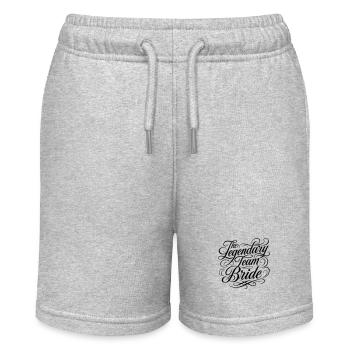 Team Braut Hochzeit Spruch - Stanley/Stella Teenager Bio-Joggingshorts MINI BOLTER - Grau meliert - Vorne