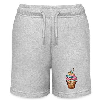 Cupcake / Muffin / Pâtisserie / Dessert / Gâteau - Short bio MINI BOLTER Stanley/Stella Ado - gris chiné - Devant
