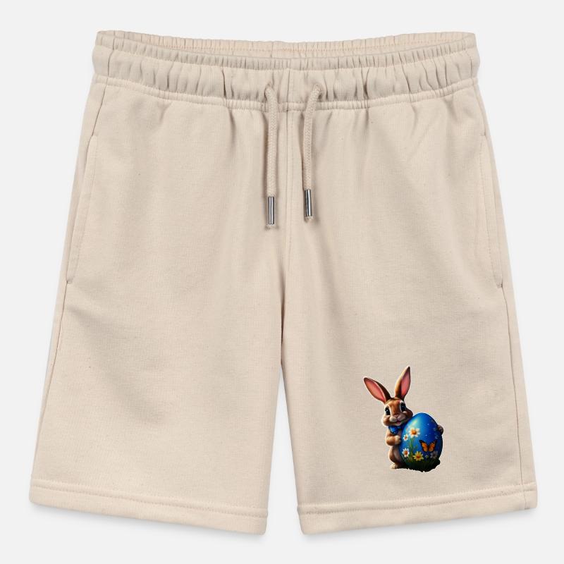 Little Easter Bunny with Blue Easter Egg Stanley/Stella MINI BOLTER Organic Teen Jogging Shorts