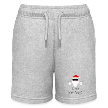 Heavy Christmas Rock an Roll Weihnachten Vollbart - Stanley/Stella Teenager Bio-Joggingshorts MINI BOLTER - Grau meliert - Vorne