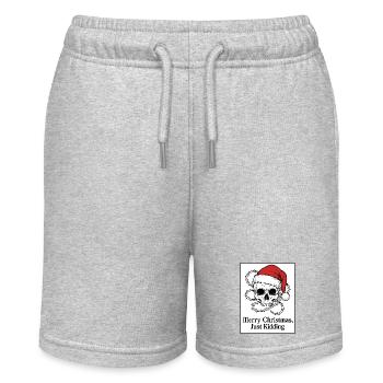 Christmas Skull - Stanley/Stella MINI BOLTER Organic Teen Jogging Shorts - heather grey - Front