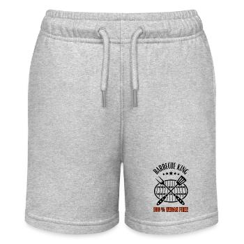 Barbecue King -100% Vegan Free - Grill & BBQ - Stanley/Stella MINI BOLTER Organic Teen Jogging Shorts - heather grey - Front