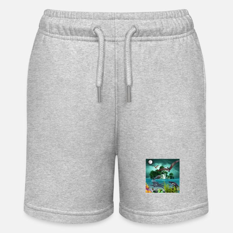 Dino sous-marin - Short bio MINI BOLTER Stanley/Stella Ado - gris chiné