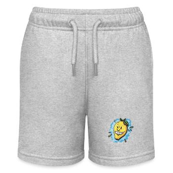 Spritzig / Sauer / Zitrone / Limonade / Sommer - Stanley/Stella Teenager Bio-Joggingshorts MINI BOLTER - Grau meliert - Vorne