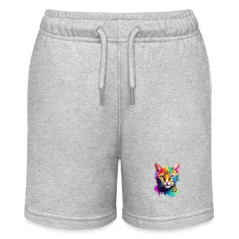 Cat, Pet, Kitten, Domestic Cat, Tomcat - Stanley/Stella MINI BOLTER Organic Teen Jogging Shorts - heather grey - Front
