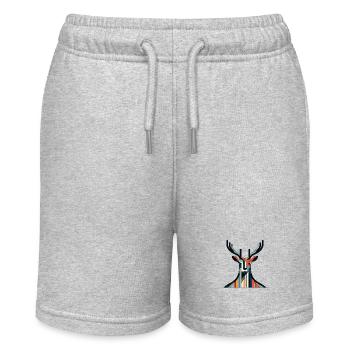 Hirsch - Stanley/Stella Teenager Bio-Joggingshorts MINI BOLTER - Grau meliert - Vorne