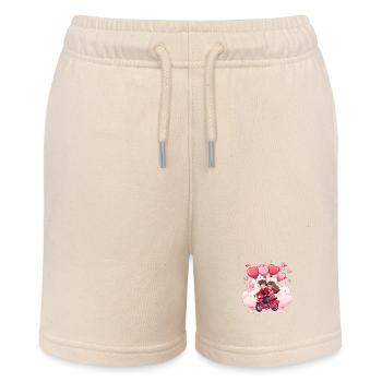 Verliebte auf Roller - Stanley/Stella Teenager Bio-Joggingshorts MINI BOLTER - Natur - Vorne