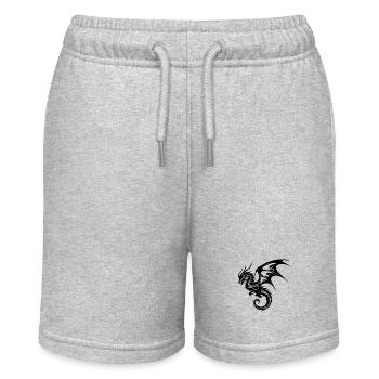Chinesischer fliegender Drache im Tattoo Style - Stanley/Stella Teenager Bio-Joggingshorts MINI BOLTER - Grau meliert - Vorne