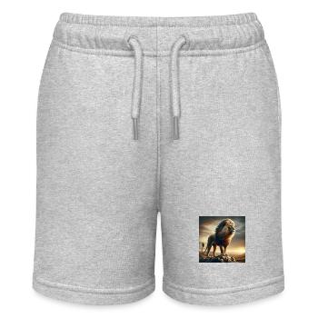 Lion - Stanley/Stella Teenager Bio-Joggingshorts MINI BOLTER - Grau meliert - Vorne