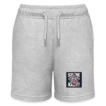 Schweinekalt! - Stanley/Stella Teenager Bio-Joggingshorts MINI BOLTER - Grau meliert - Vorne
