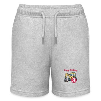 Kids Birthday Boys 3 Years - Stanley/Stella MINI BOLTER Organic Teen Jogging Shorts - heather grey - Front
