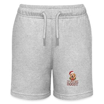 Golden Retriever Weihnachten Süß - Stanley/Stella Teenager Bio-Joggingshorts MINI BOLTER - Grau meliert - Vorne