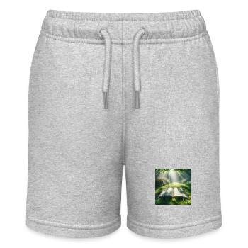 Buch - Stanley/Stella Teenager Bio-Joggingshorts MINI BOLTER - Grau meliert - Vorne