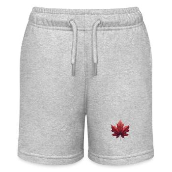Feuille d’érable érable - Short bio MINI BOLTER Stanley/Stella Ado - gris chiné - Devant