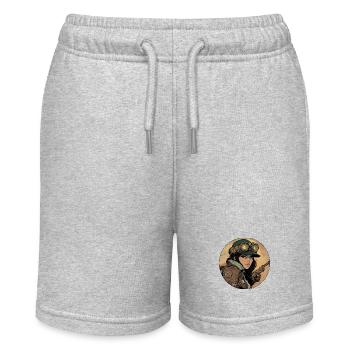 Steampunk adventure for explorers - Stanley/Stella MINI BOLTER Organic Teen Jogging Shorts - heather grey - Front
