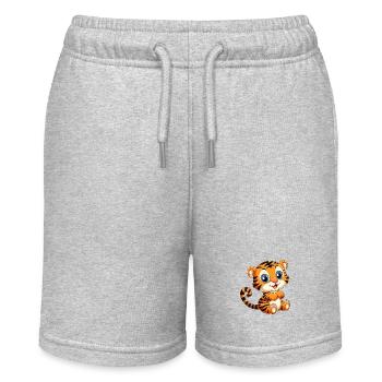 Tiger cub - Stanley/Stella MINI BOLTER Organic Teen Jogging Shorts - heather grey - Front