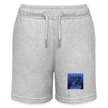Blau - Stanley/Stella Teenager Bio-Joggingshorts MINI BOLTER - Grau meliert - Vorne