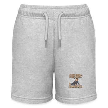"Guillotine-Träume" - Stanley/Stella Teenager Bio-Joggingshorts MINI BOLTER - Grau meliert - Vorne