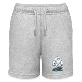 Yeti Abscheulicher Schneemann - Stanley/Stella Teenager Bio-Joggingshorts MINI BOLTER - Grau meliert - Vorne