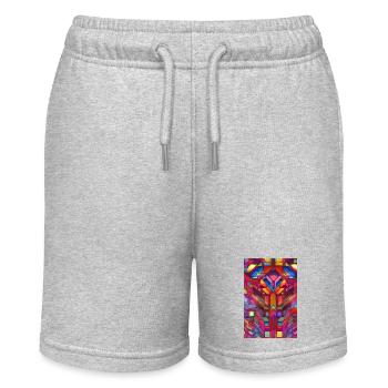 Formen und Muster - Stanley/Stella Teenager Bio-Joggingshorts MINI BOLTER - Grau meliert - Vorne