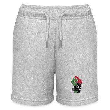 Free Palestine - Stanley/Stella MINI BOLTER Organic Teen Jogging Shorts - heather grey - Front