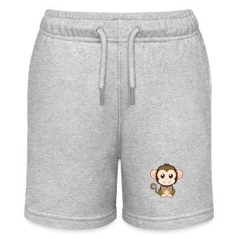 Singe mignon et joyeux - style kawaii - Short bio MINI BOLTER Stanley/Stella Ado - gris chiné - Devant