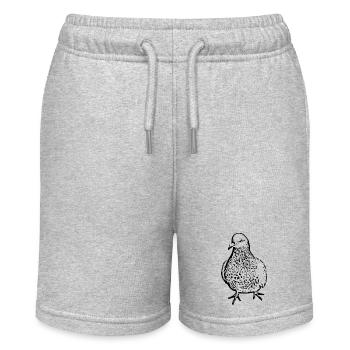 Vogel schwarz Vögel beobachten - Stanley/Stella Teenager Bio-Joggingshorts MINI BOLTER - Grau meliert - Vorne