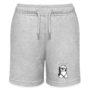 Woooff chien de berger anglais - Short bio MINI BOLTER Stanley/Stella Ado - gris chiné - Devant