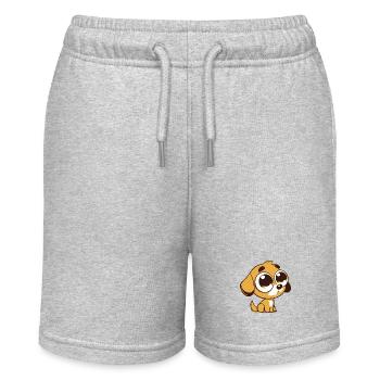 Cartoon Dog - Stanley/Stella MINI BOLTER Organic Teen Jogging Shorts - heather grey - Front