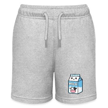 Vache en carton de lait - Short bio MINI BOLTER Stanley/Stella Ado - gris chiné - Devant