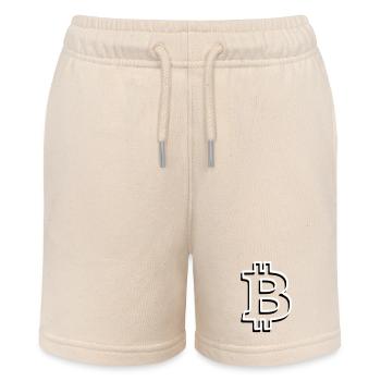 Contour du logo Bitcoin Minimaliste néon - Short bio MINI BOLTER Stanley/Stella Ado - écru doux - Devant