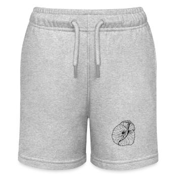 Poppy Flower 20 Artboard 12 - Stanley/Stella MINI BOLTER Organic Teen Jogging Shorts - heather grey - Front