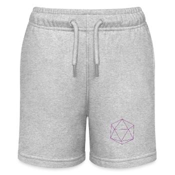 icosaèdre violet - Short bio MINI BOLTER Stanley/Stella Ado - gris chiné - Devant
