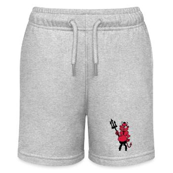 Gros diable rouge - Short bio MINI BOLTER Stanley/Stella Ado - gris chiné - Devant