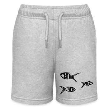 petits poissons - Short bio MINI BOLTER Stanley/Stella Ado - gris chiné - Devant