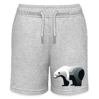 Polar bear - Stanley/Stella MINI BOLTER Organic Teen Jogging Shorts - heather grey - Front