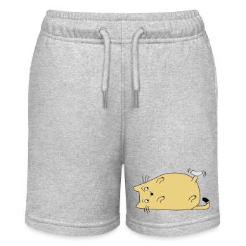 Cat with tape - Stanley/Stella MINI BOLTER Organic Teen Jogging Shorts - heather grey - Front