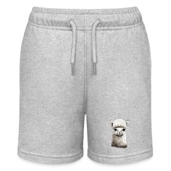 Alpaca fluffy and cute - Stanley/Stella MINI BOLTER Organic Teen Jogging Shorts - heather grey - Front