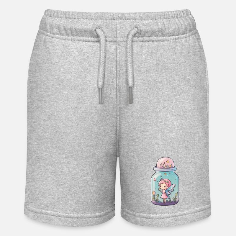 Fée dans une bouteille 02 - Short bio MINI BOLTER Stanley/Stella Ado - gris chiné