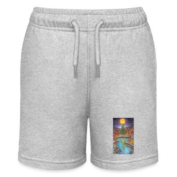 Manga-Weihnachtsdorf Manga Christmas Village - Stanley/Stella Teenager Bio-Joggingshorts MINI BOLTER - Grau meliert - Vorne