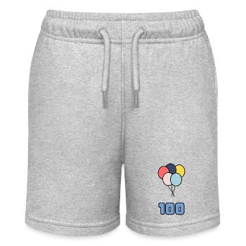 100. 100 YEARS. 100th ANNIVERSARY. 100 BIRTHDAY - Stanley/Stella MINI BOLTER Organic Teen Jogging Shorts - heather grey - Front