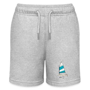 Optimist Sailboat Variant 3 - Stanley/Stella MINI BOLTER Organic Teen Jogging Shorts - heather grey - Front