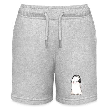 Gespenst mit Kopfhörer - Stanley/Stella Teenager Bio-Joggingshorts MINI BOLTER - Grau meliert - Vorne