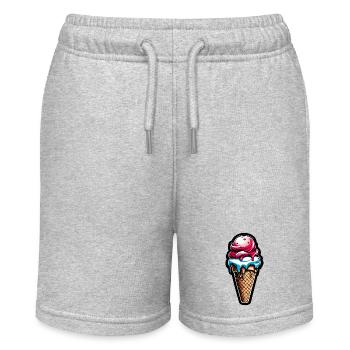 Crème glacée / Sorbet / Gelato / Été / Soleil - Short bio MINI BOLTER Stanley/Stella Ado - gris chiné - Devant