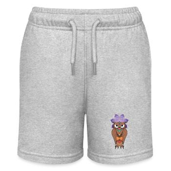 Eule - Stanley/Stella Teenager Bio-Joggingshorts MINI BOLTER - Grau meliert - Vorne