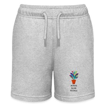 Reduce Reuse Recycle Save the climate - Stanley/Stella MINI BOLTER Organic Teen Jogging Shorts - heather grey - Front